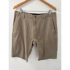 Volcom Men's Chino Corpo Class Shorts‎ Size 33 10" Inseam Khaki Skateboarding